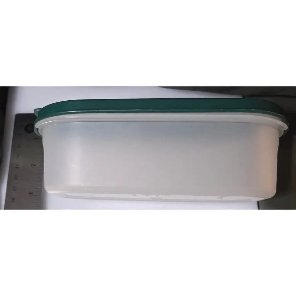Vintage Tupperware Green Oval Modular Mate 1 Canister Base 1611 Lid 1617